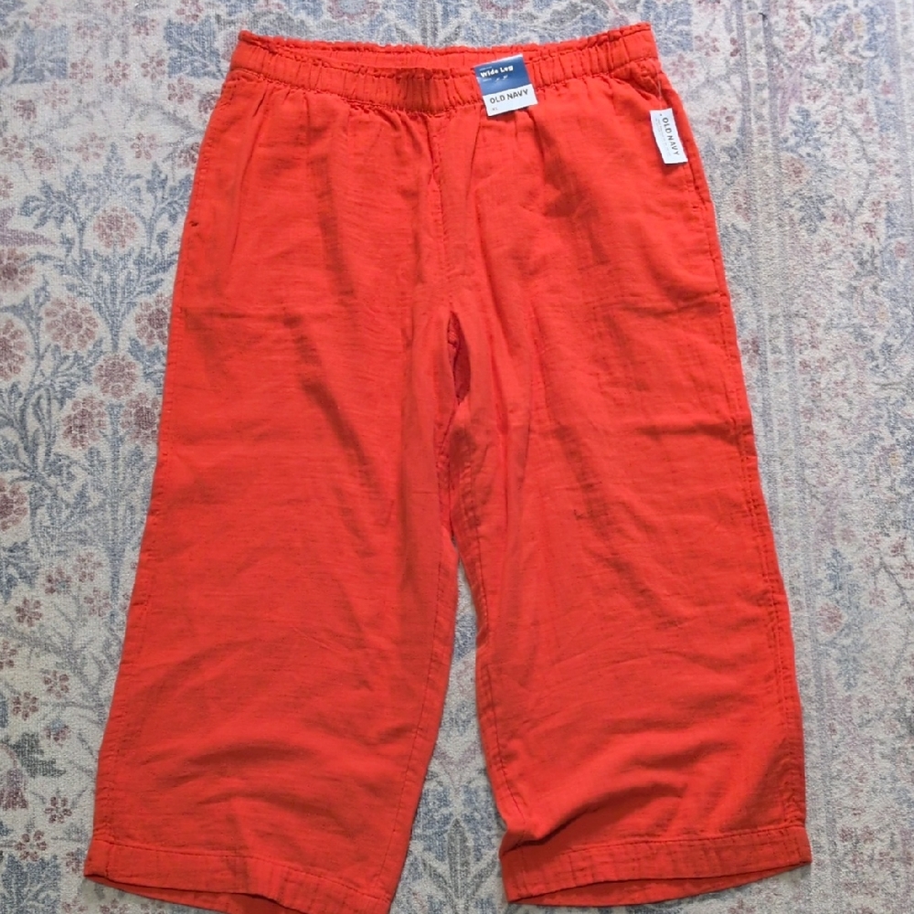 Old Navy Bright Orange linen pants NWT